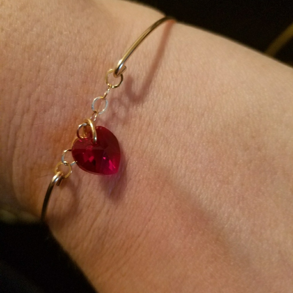 Gold Filled Bangle w/ CZ - Picture 6 of 8